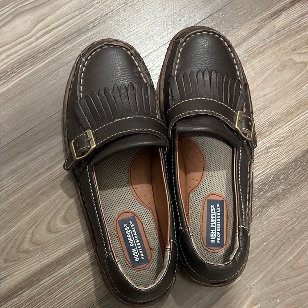 Hush Puppies Steel-toed Brown Loafers